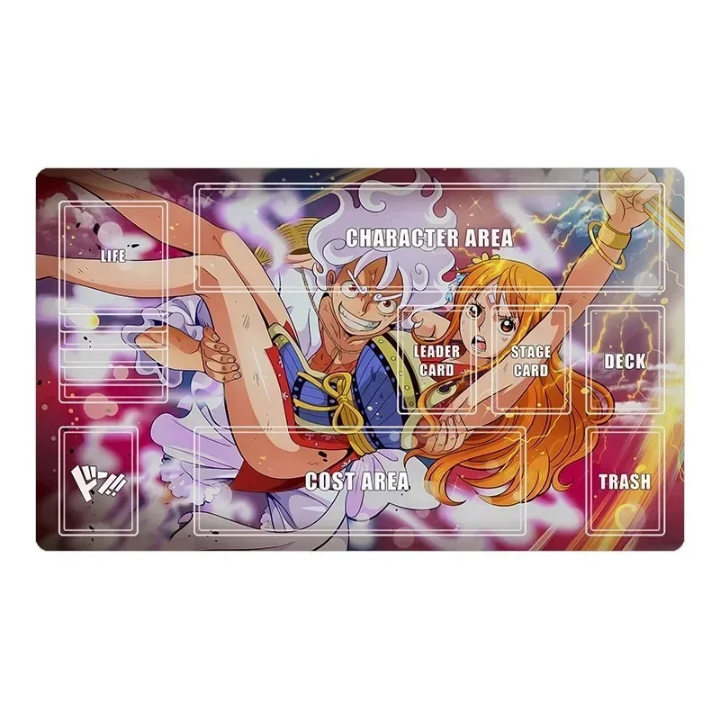 ONE PIECE Card Pad Monkey D Luffy Nami Roronoa Zoro Версия для одного человека DIY Боевой коврик Аниме