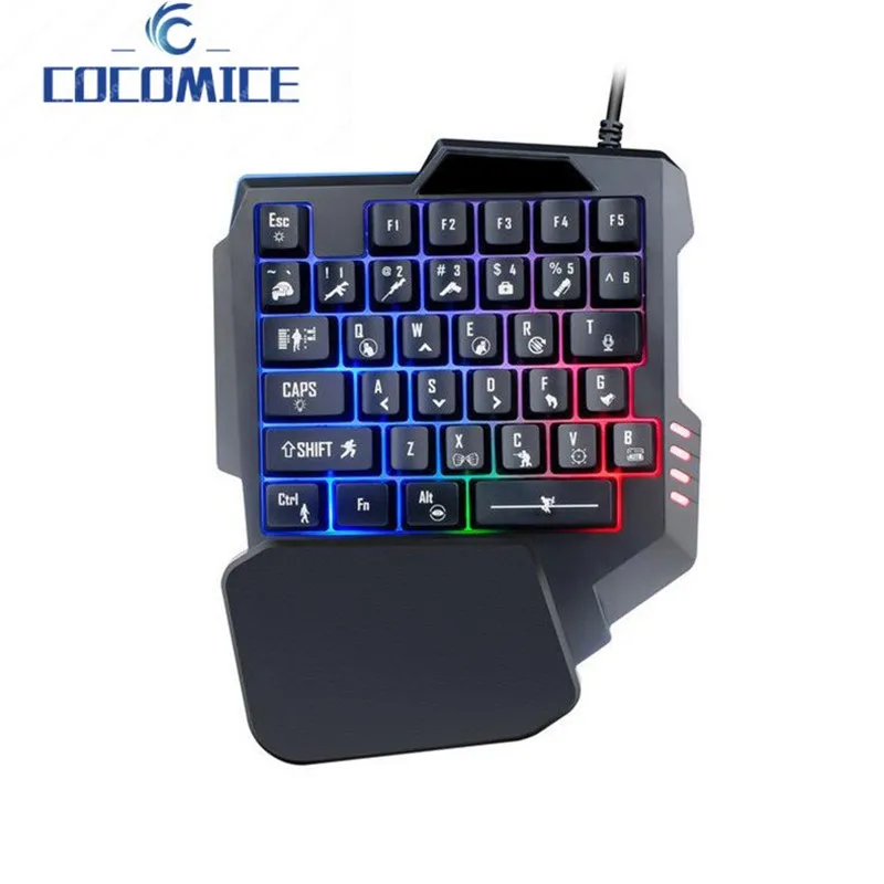 

Клавиатура для одной руки, семи цветов, RGB, для макросъемки