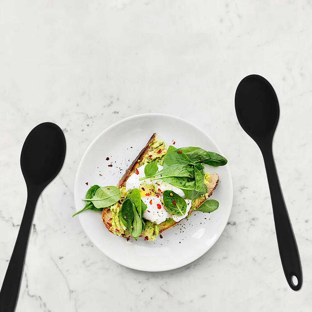 2 шт. силиконовая ложка для еды ресторана кухонные аксессуары домашние ложки риса