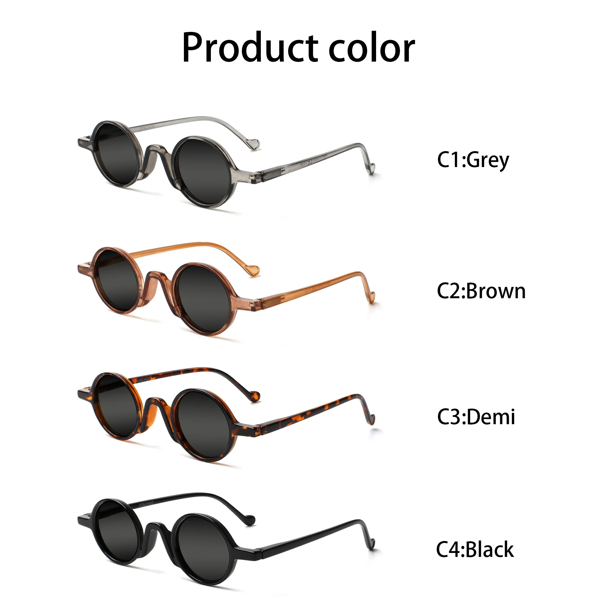 Круглые солнцезащитные очки в стиле ретро уличные для чтения с защитой от