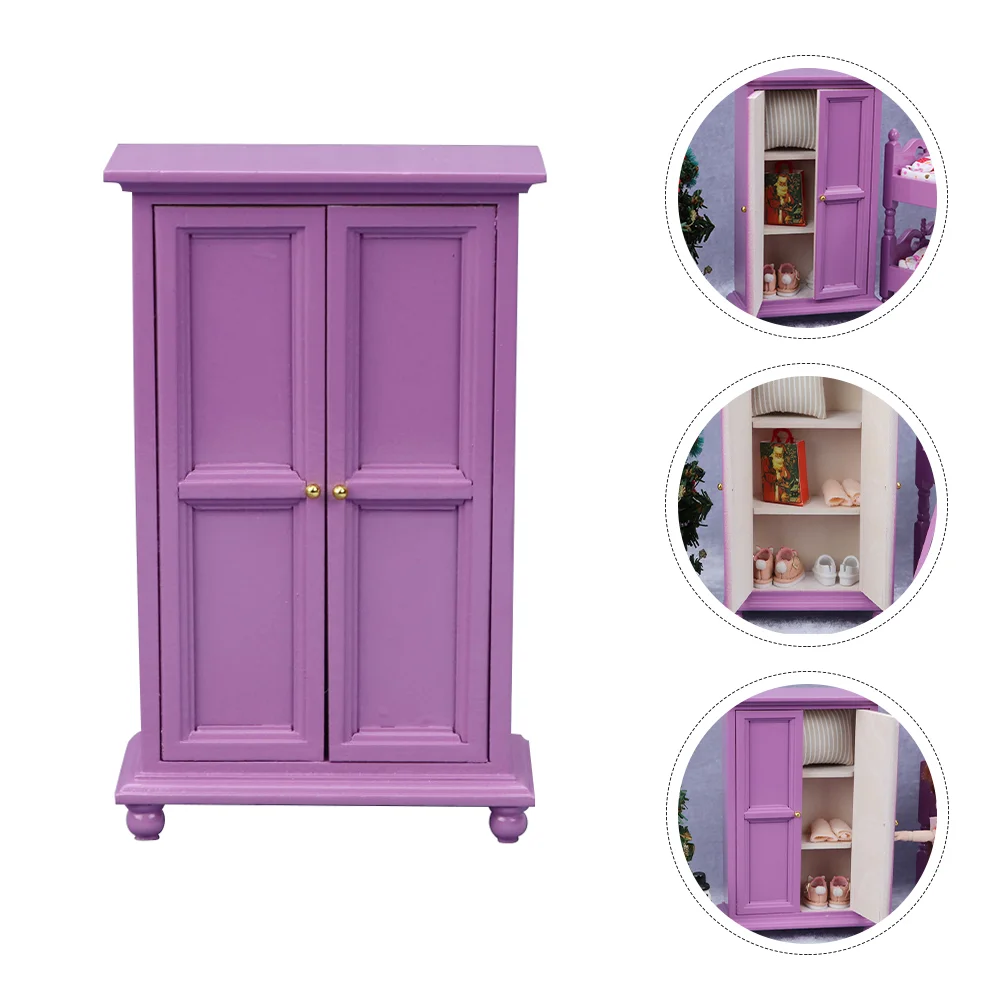 

Wooden Wardrobeminiature Mini Furniturehouse 12 Decoration Closet Dresser