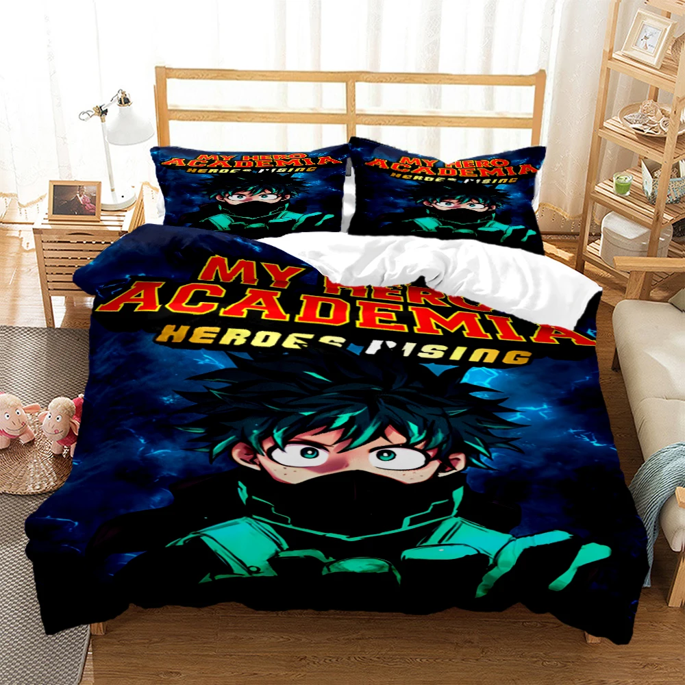 

My Hero Anime Print Three Piece Bedding Set Fashion Children or Adults for Beds Quilt Covers Pillowcases Bedding Set Gift