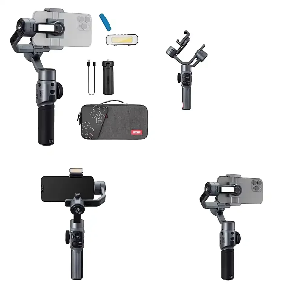 Фото Стабилизатор ZHIYUN Smooth 5S 3-осевой для смартфона и DSLR-камеры, защита от тряски, для создания видео, В НАЛИЧИИ №1