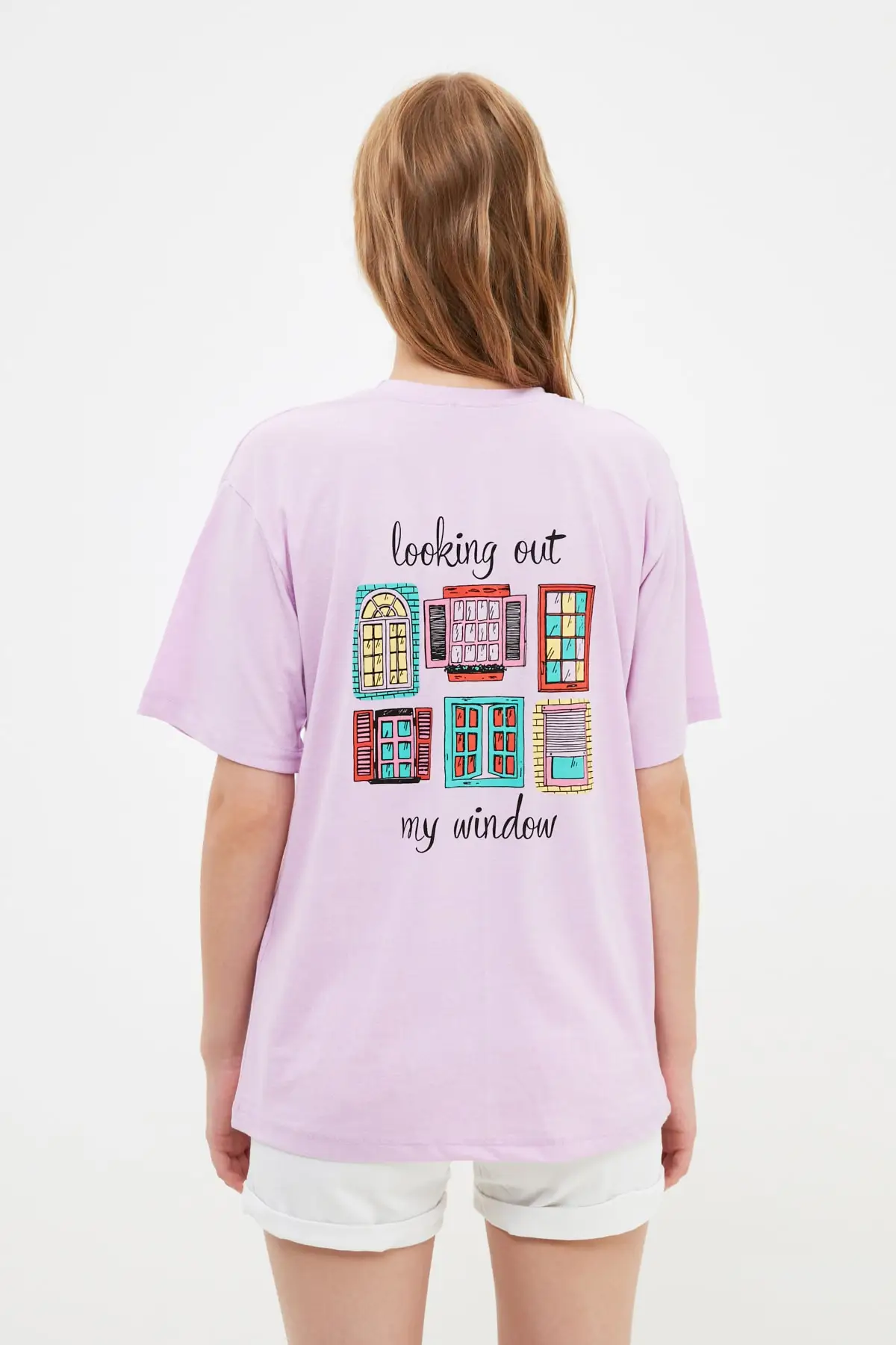 

Trendyol Backpack Printed Boyfriend Knitted T-Shirt TWOSS21TS4005