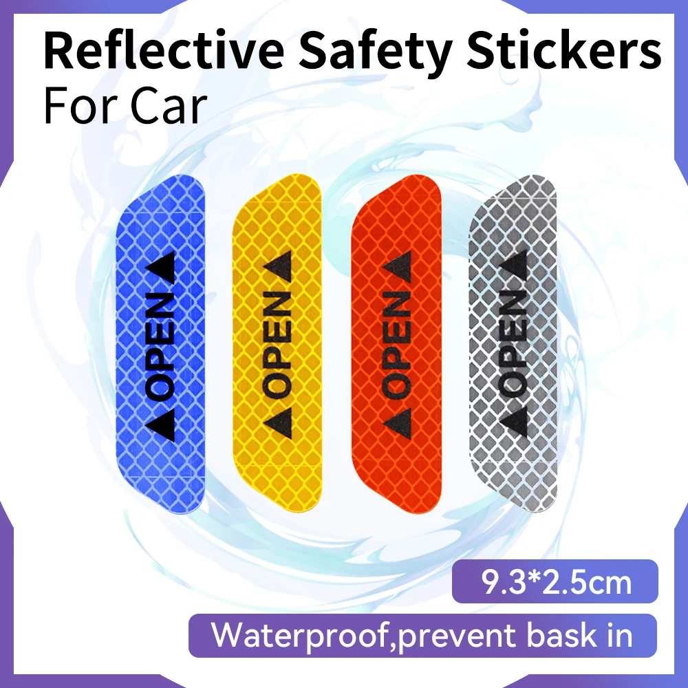 

4 шт., светоотражающие наклейки для автомобиля