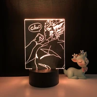 one punch man garou led night light for bedroom decor nightlight birthday gift anime 3d lamp garou one punch man