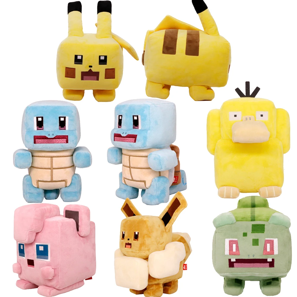 

Square Pokemon Guest Stuffed Animal Toy New Pokemon Designs Pikachu Plush Doll Bulbasaur Jigglypuff Psyduck Xmas Gift
