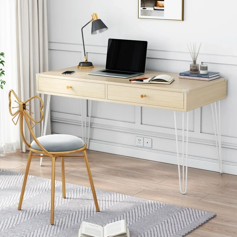 

2023 Year Aoliviya Official New Nordic Ins Desk Simple Modern Desktop Computer Desk Student Bedroom Golden Leg Home Writing Tabl