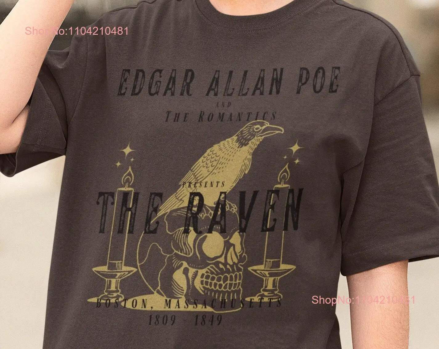 Футболка Edgar Allan Poe Nevermore Fairy Grunge Memento Mori Poet Dark Academia Light Clothing Gothic Bookish