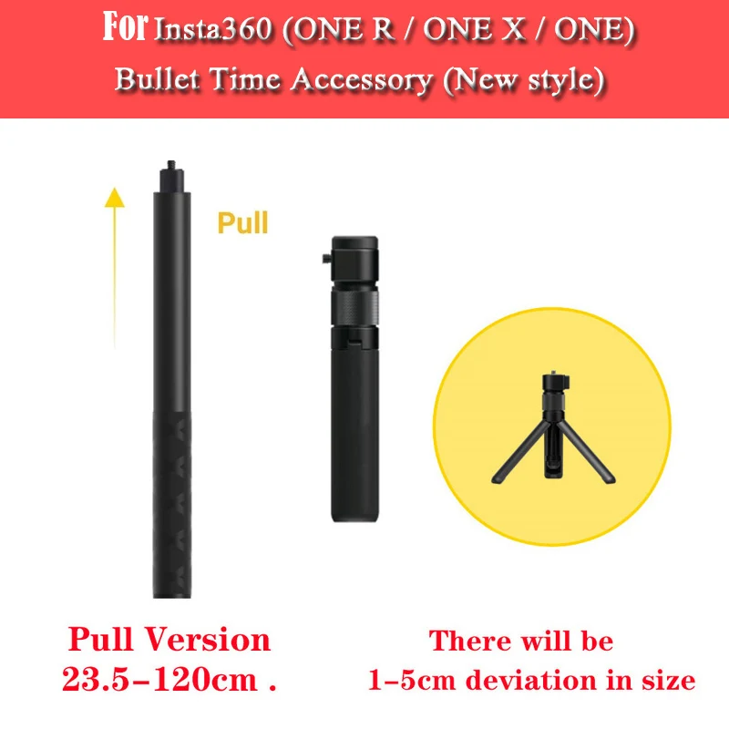 

New Bullet time Pull Selfie Stick for Insta360 X3 Bullet Time Bundle Rotation Handle For Insta 360 X3 ONE X2 RS R X Accessories