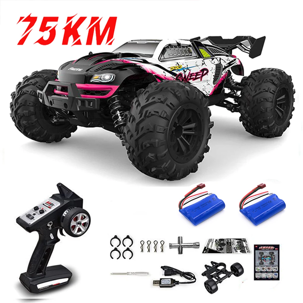 

RC Cars 2.4G 390 Moter High Speed Racing with LED 4WD Drift Remote Control Off-Road 4x4 Truck Toys for Adults and Kids