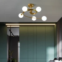 modern ceiling chandelier lights luxury copper pendant lamp living room chandelier all copper indoor lighting lampara techo