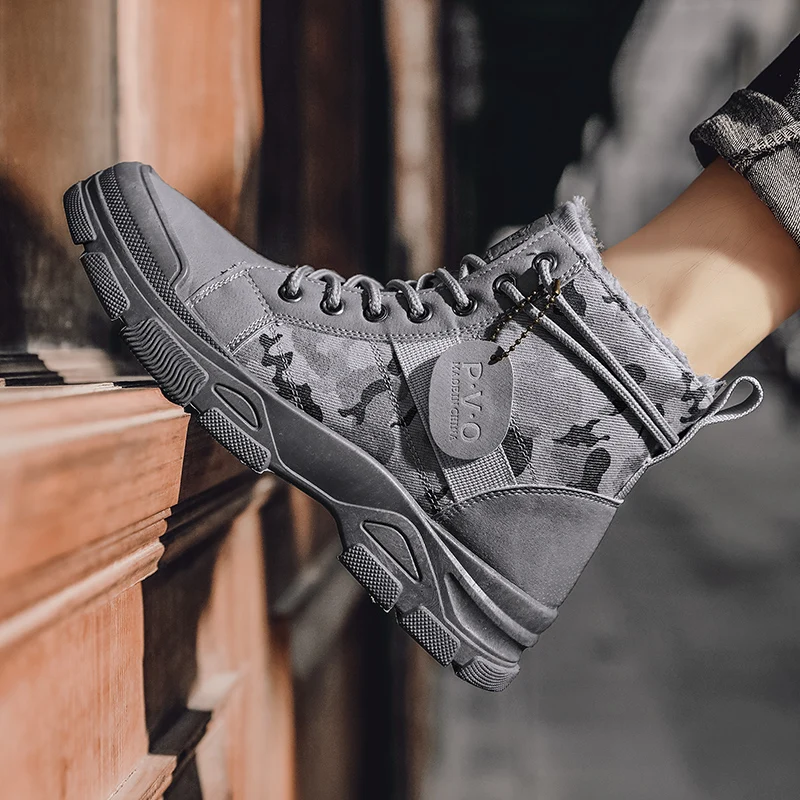 

Casual Sneaker Casual Shoes Round Toe High Boots Hiking Boots Fashion Non-slip Shoes Platform Sports Shoes Height Increasing