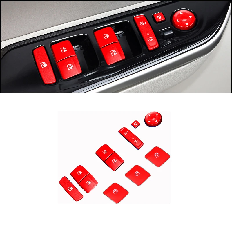 

Автомобильный стеклоподъемник из алюминиевого сплава кнопка управления наклейка крышка для Hyundai Tucson Nx4 2020 2021 2022 автомобильные аксессуары