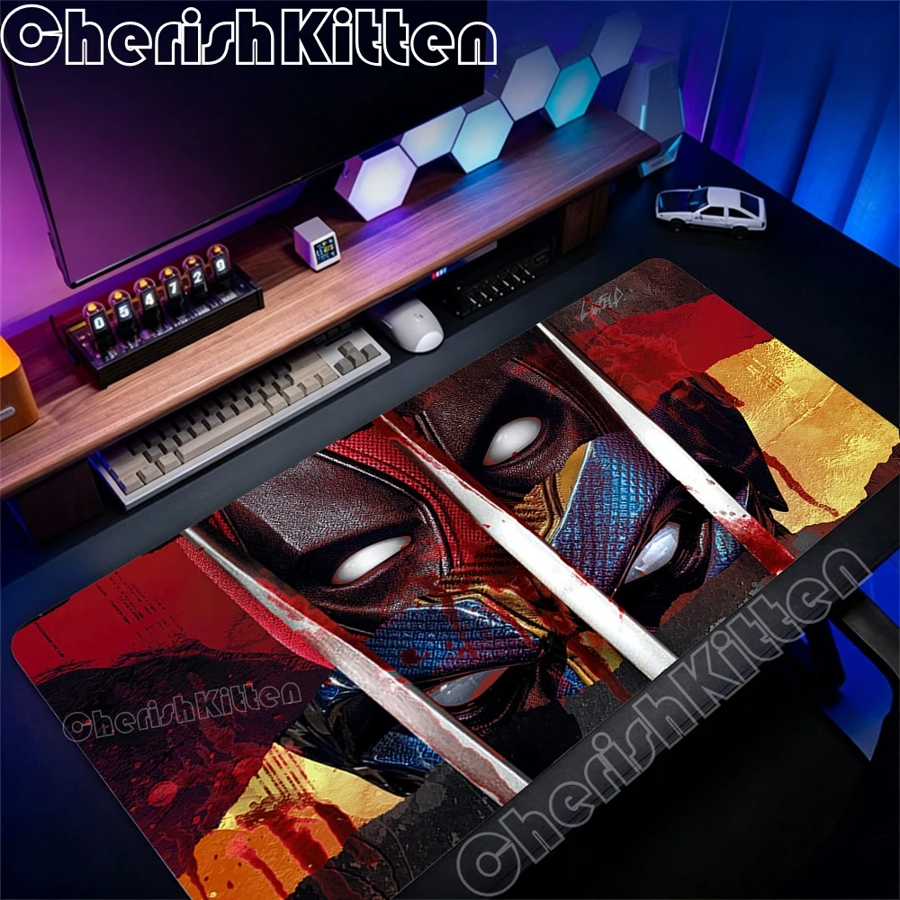 Фото Коврик для мыши Marvel Deadpool, резиновый коврик для ноутбука, коврик для мыши XXL, коврик для ноутбука, игровой коврик для компьютера, аксессуары для игр, коврик 90x40 см №3