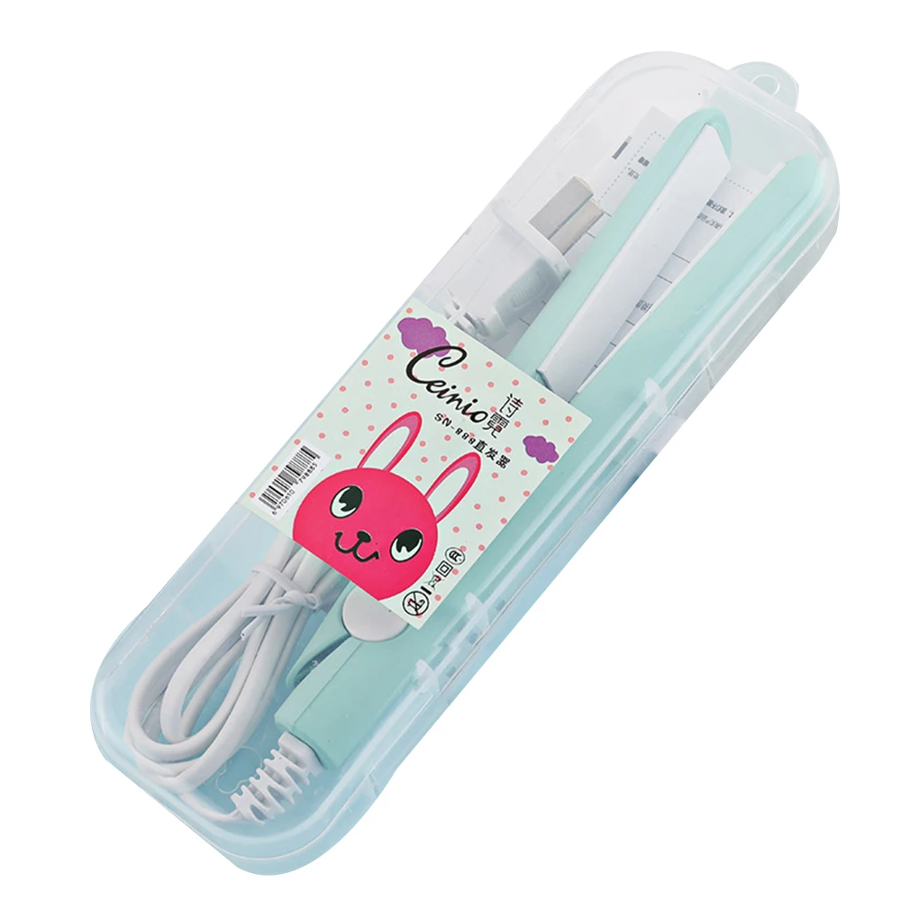 

Мини выпрямитель для волос, портативный дорожный щипцы для завивки волос в коробке, щипцы для волос, Керамический выпрямитель для волос, пло...