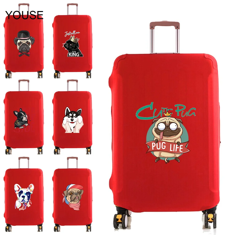

Luggage protective sleeve elastic dust boot luggage compartment 18-28 inch trolley dust boot travel accessories Dog Print