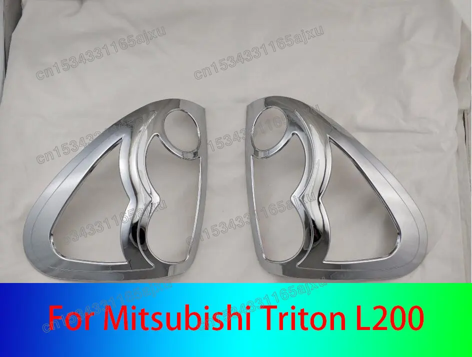 

2PCS ABS Chrome Tail Light Cover Lamp Trim For Mitsubishi Triton L200 2005-2014 Car accessories