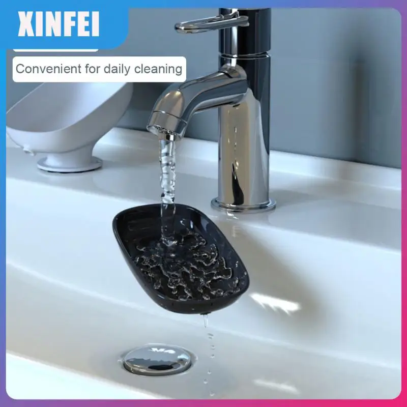 

Plastic Soap Tray Super Suction Cup Soap Dish Soap Box Drain Holder Punch Free Bathroom Soap Stand Soap Holder Container Hot