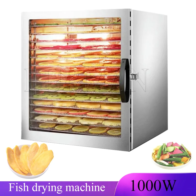 

10 Layers Food Dehydration Fruit Dryer Stainless Steel Commercial Household Vegetables Pet Snacks