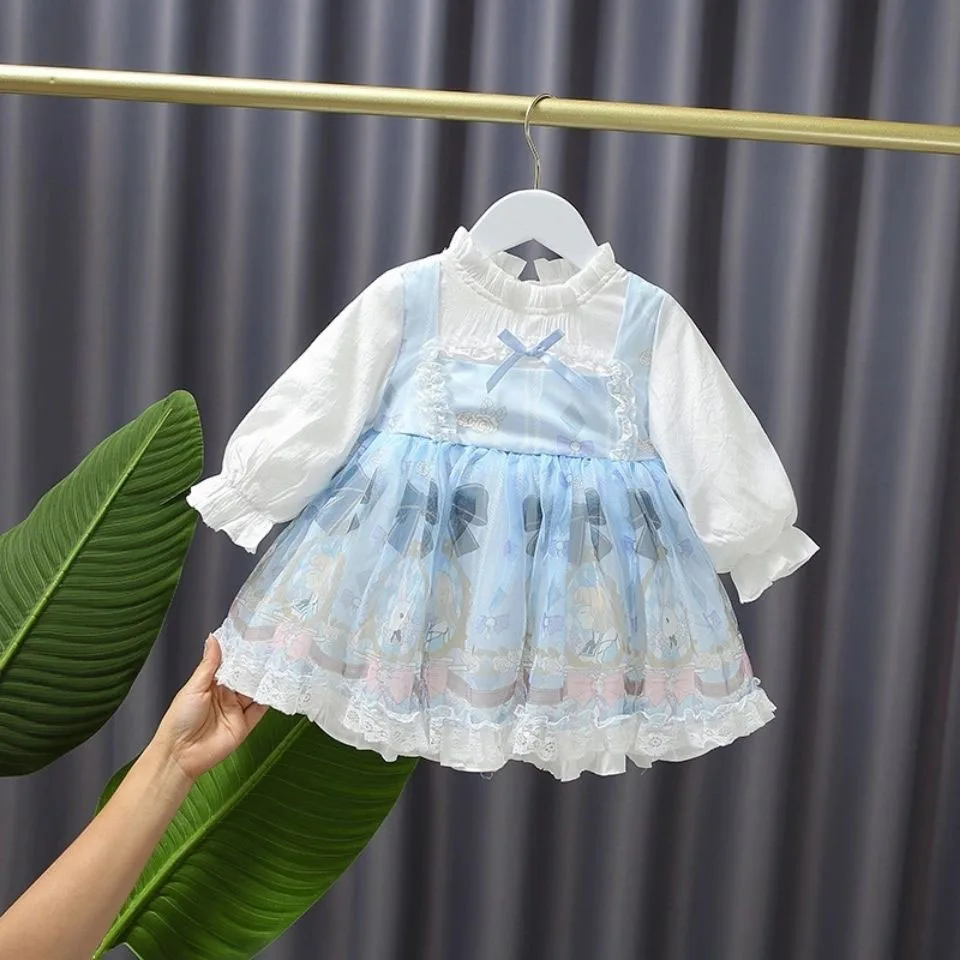 

Girl spring dress lolita baby princess dress girl baby western style birthday children's dress dress 2022