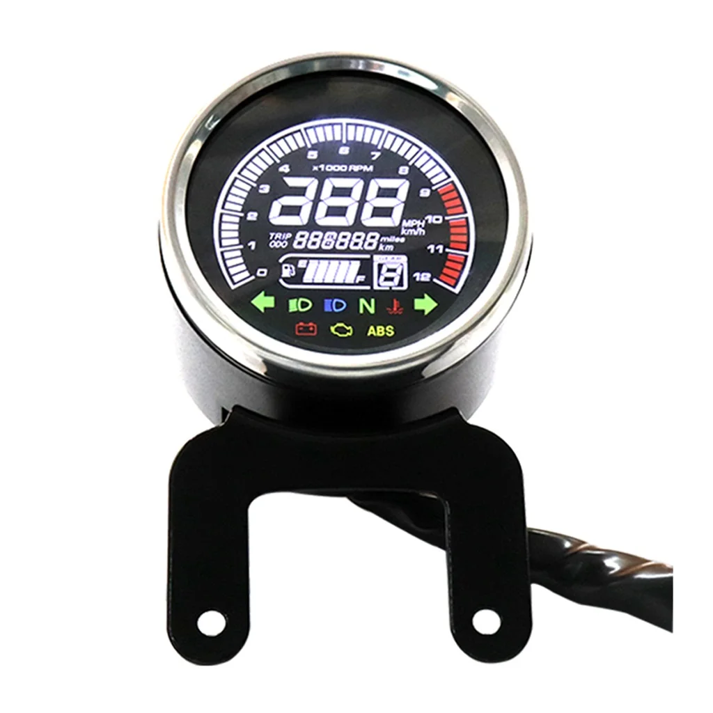 

Tachometers 12V Motorcycle Odometer Tachometer Speedometer Gauge LED Multi-functions