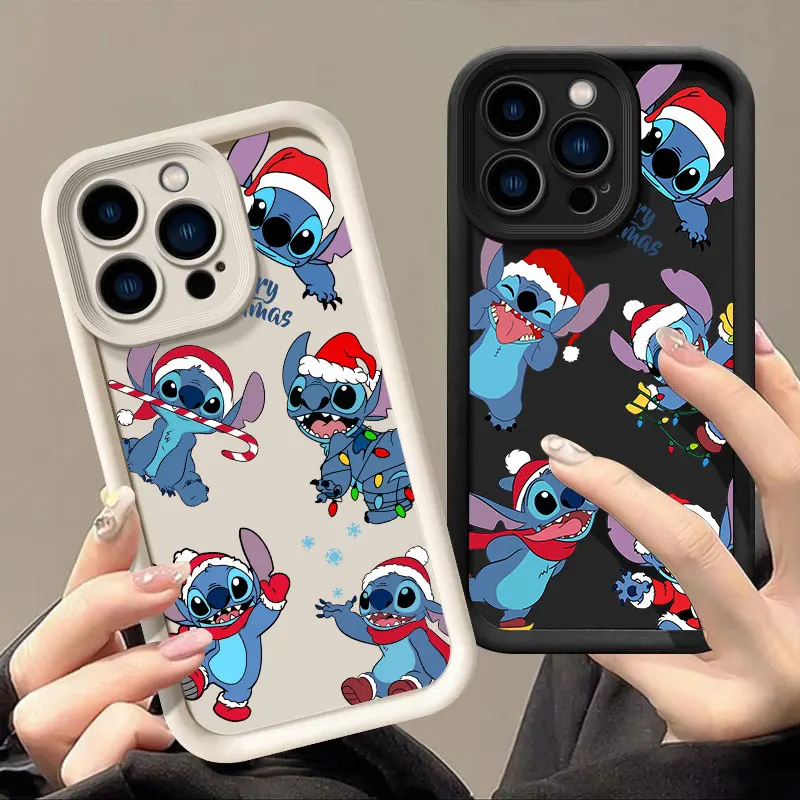 Christmas Disneies Stitch Phone Case For Vivo V40 V30 V30e V29 V27 V27e V25 X100 X90 X80 X70 S1 Pro 4G 5G Soft TPU Back Cover
