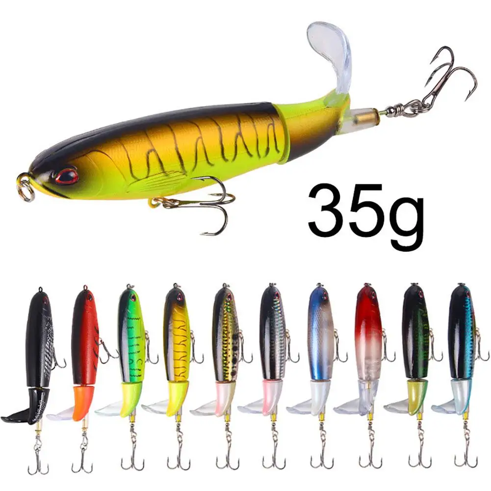 

35g/14cm Simulation Fishing Bait With Propeller Tail Pencil Hard Bait Fishing Tackle For Pike Perch Bass