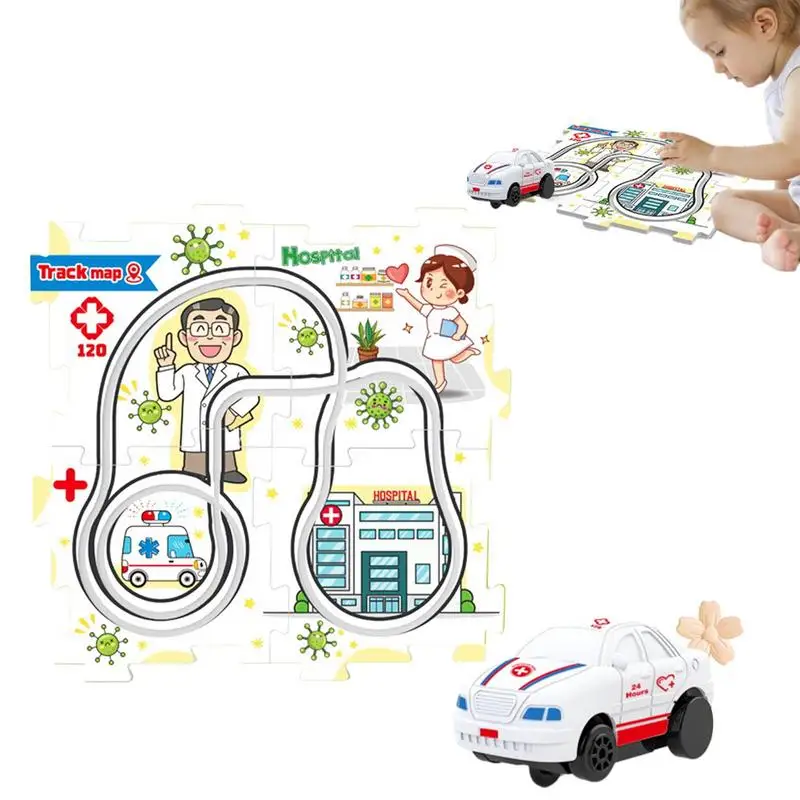 

Car Race Track Interactive Educational Race Track Car Toys For Preschool Children DIY Kids Toys For Christmas Birthday Gift For