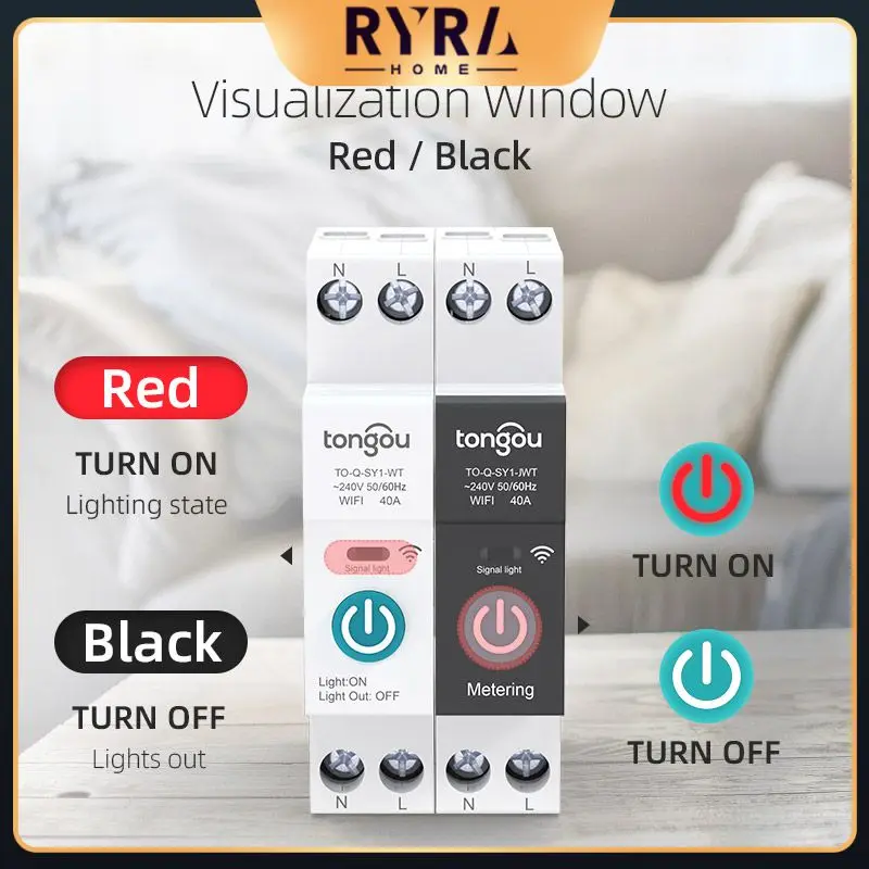 

2/3/5PCS Wifi Smart Circuit Breaker Remote Control Tuya Smart Remote Control Switch Timing Without Metering Diy