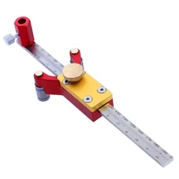 3 in 1scribing ruler adjustable 90 degrees scale ruler measuring marking gauge woodworking right angle ruler with stop