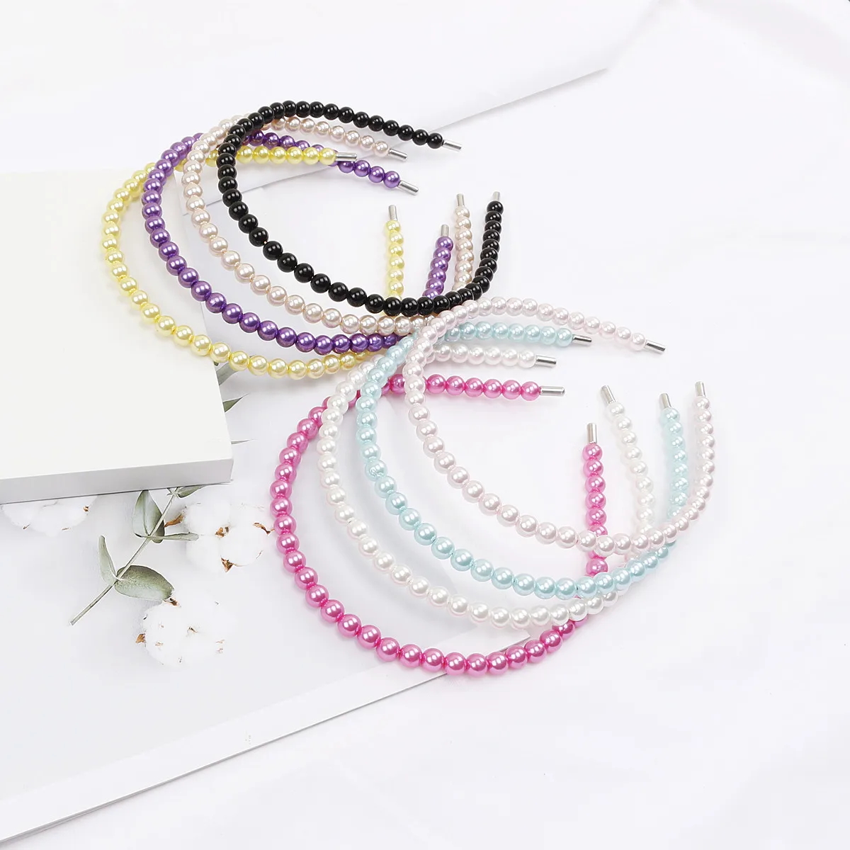 Ful Pearl Hair Band Super Fairy Hair Clip Headwear Net Red Horse Karonsen Series Sweet Pressed Hair Band