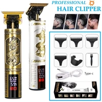 new electric hair clipper waterproof beard trimmer retro oil head household hair clipper for men digital display hair trimmer