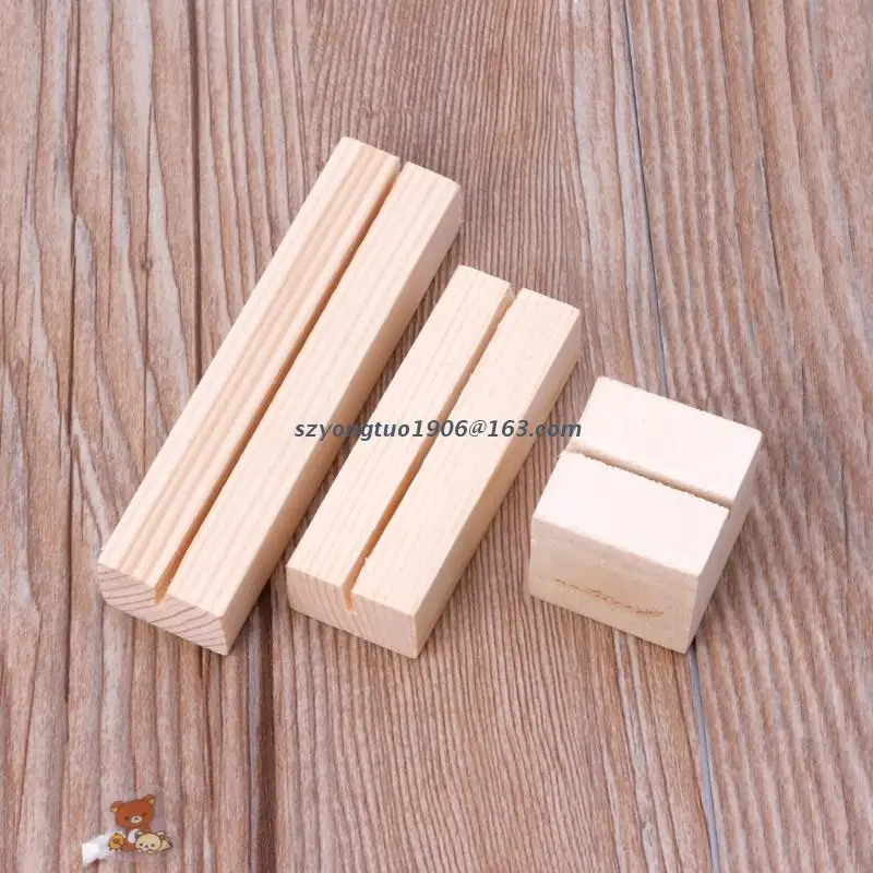 

Simple Wood Place Card Holders Table Number Stands Holder Table Menus Clips for Wedding Dinner Home Party Events Decor