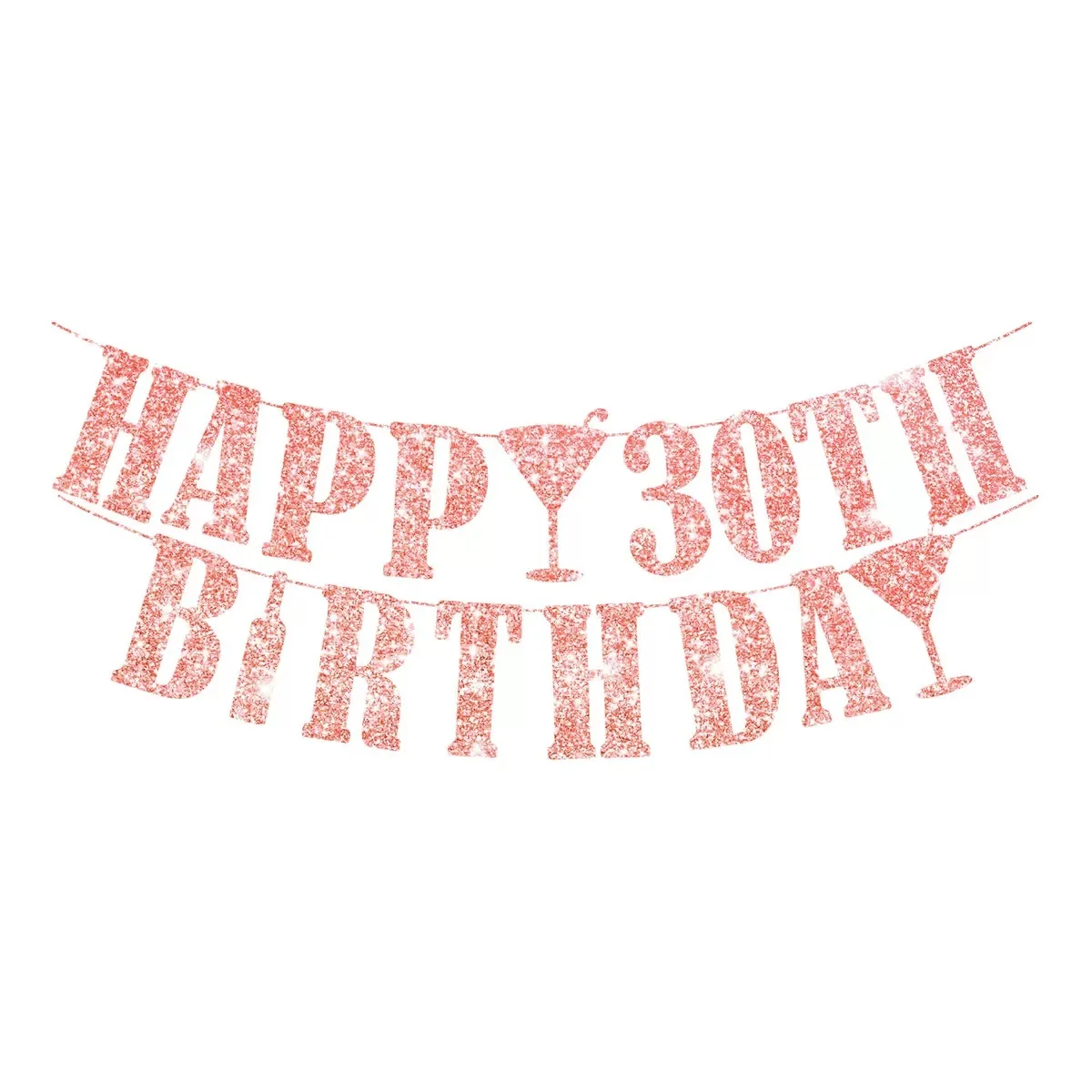 Розовая розовая Золотая бриллиант баннер на день рождения мишура гирлянда с