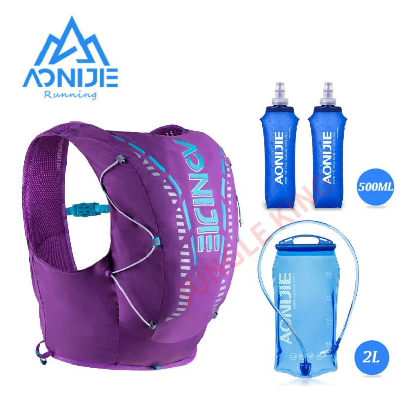 AONIJIE C962S New Update 12L Sports Off Road Backpack Running Hydration Bag Vest Soft for Hiking Trail Cycling Marathon Race 2L