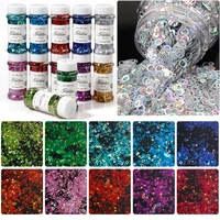 3 5 oz 1 bottle laser hollow 3d circle sequins round nail art glitter flakes manicure diy colorful slice uv nail art decorations
