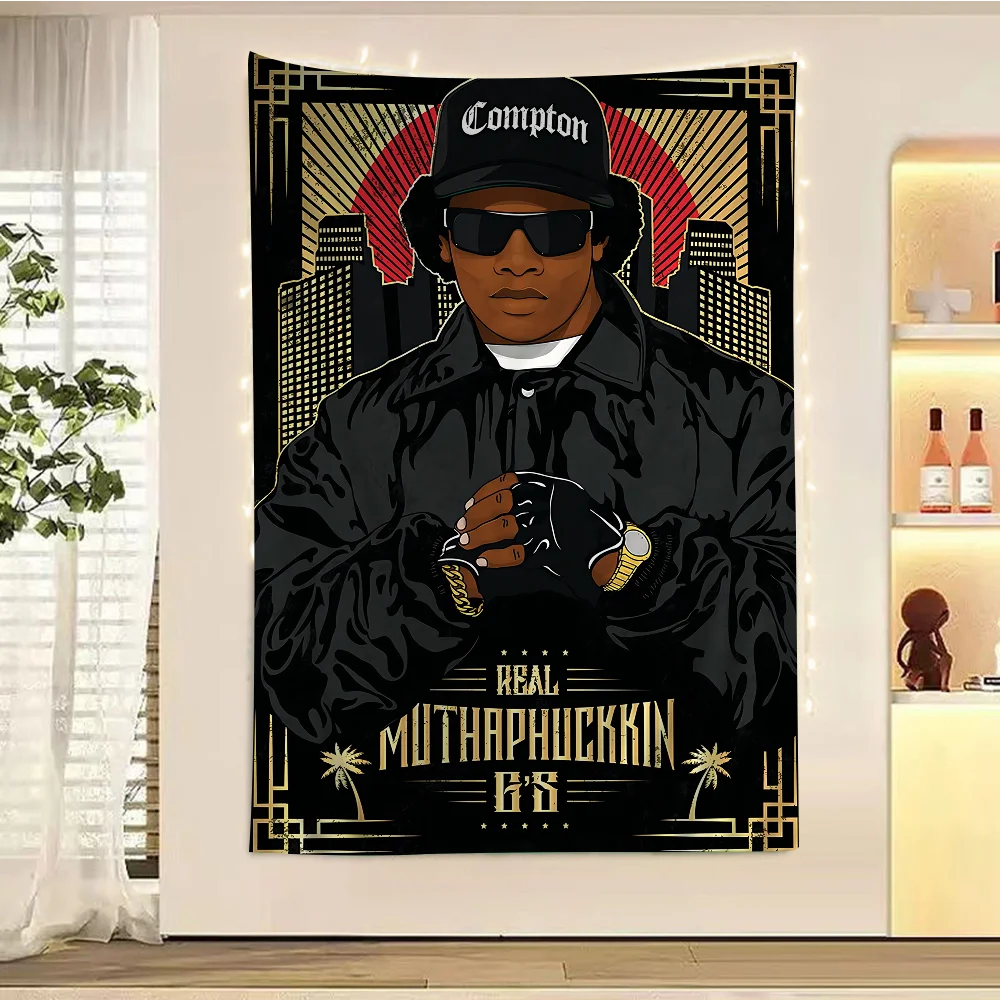 Хип-хоп музыкальные звезды кубик льда Eazy-E аниме гобелен висит Таро хиппи