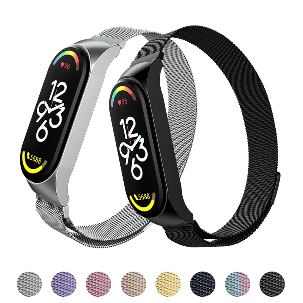 

Strap for Xiaomi Mi Band 7 bracelet stainless steel metel watch wristband Correa Miband band6 band4 for Xiaomi mi band 3 4 5 6 7