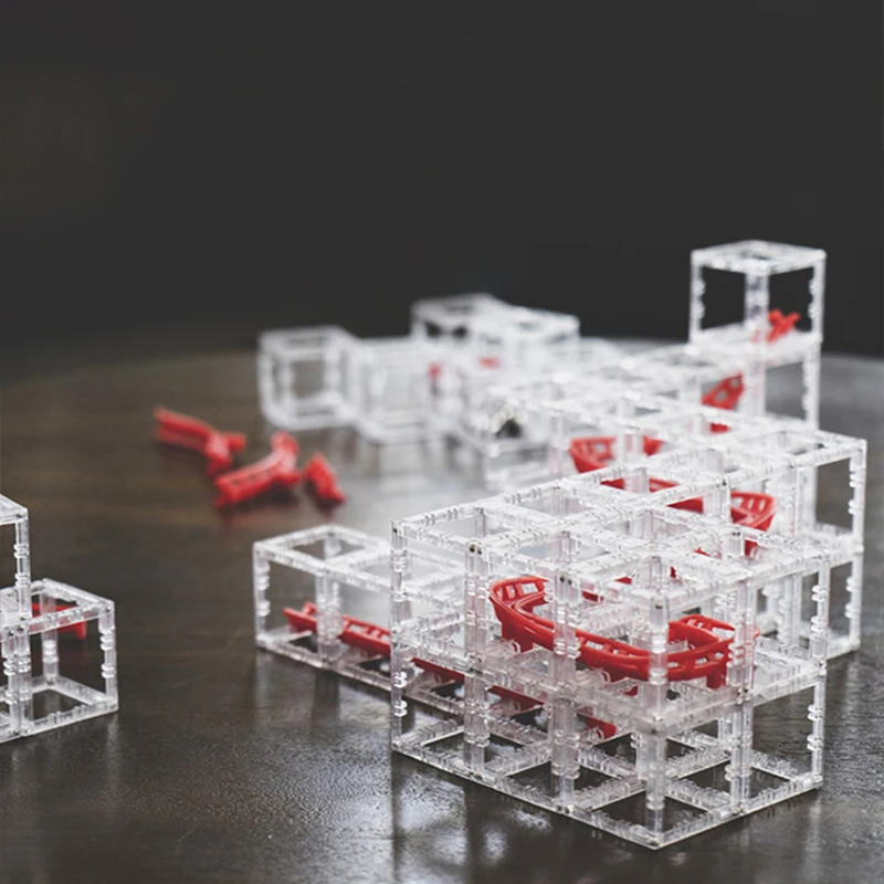 Кубики-подставки™Стартовый Магнитный мраморный строительный набор