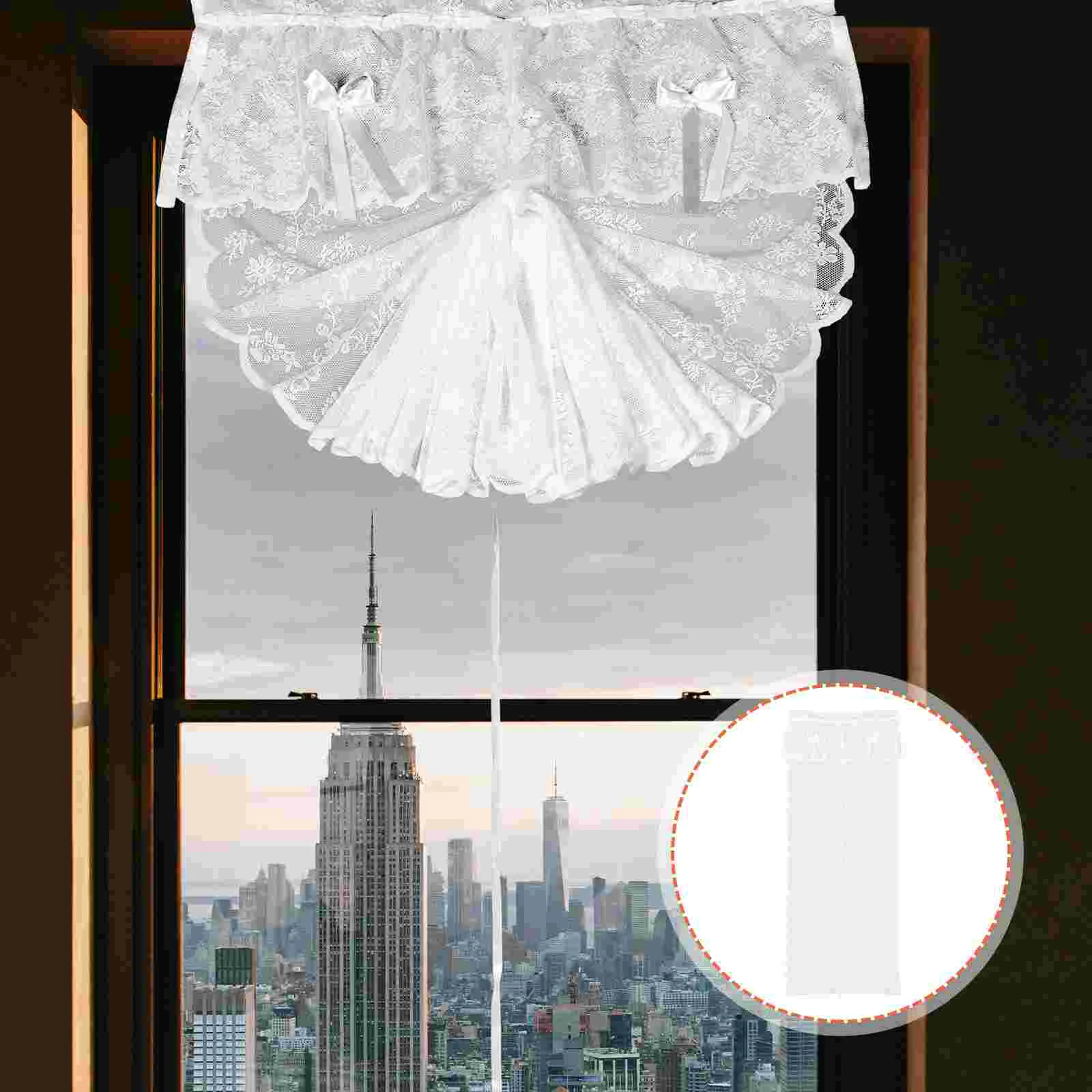 

Lace Curtain Decor Window Decorative Doorwaycurtains Proof Sound S Day Valentine Kitchen Romantic Door Sheer