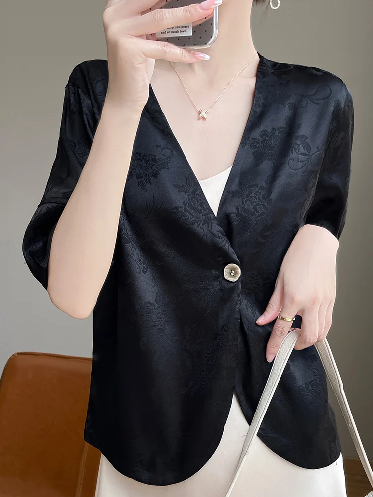 Летний Новый Ацетатный атласный жаккардовый китайский модный и минималистичный