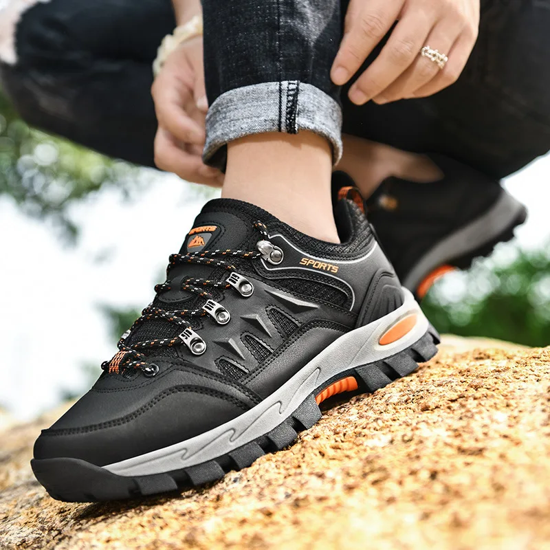 Autumn Unisex Low-top Hiking Shoes Non-slip Wear-resistant Couple Outdoor Sports Shoes Comfortable Trekking Sneakers Size 36-48
