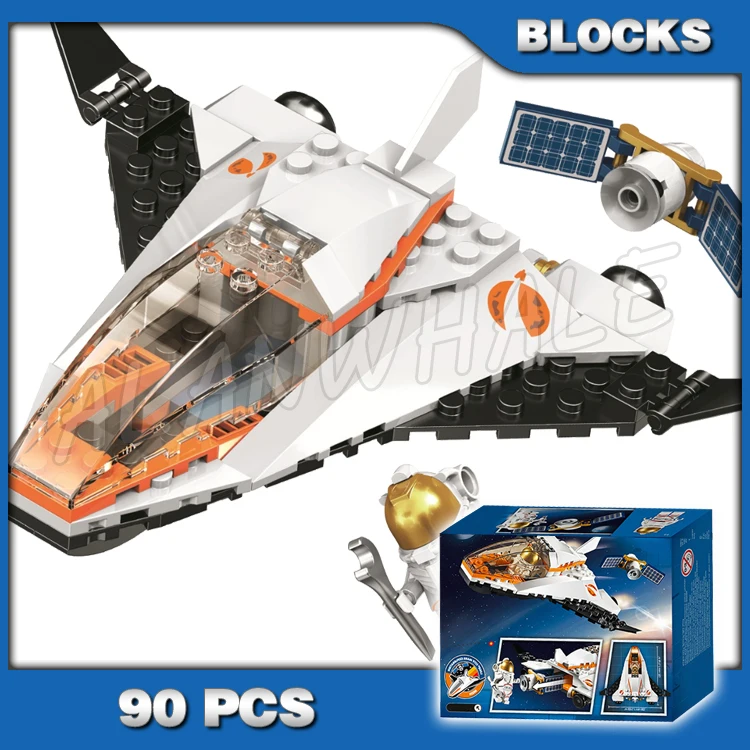 

Набор строительных блоков для городского космоса, спутникового обслуживания, космического корабля, космического корабля 11382, совместимы с ...