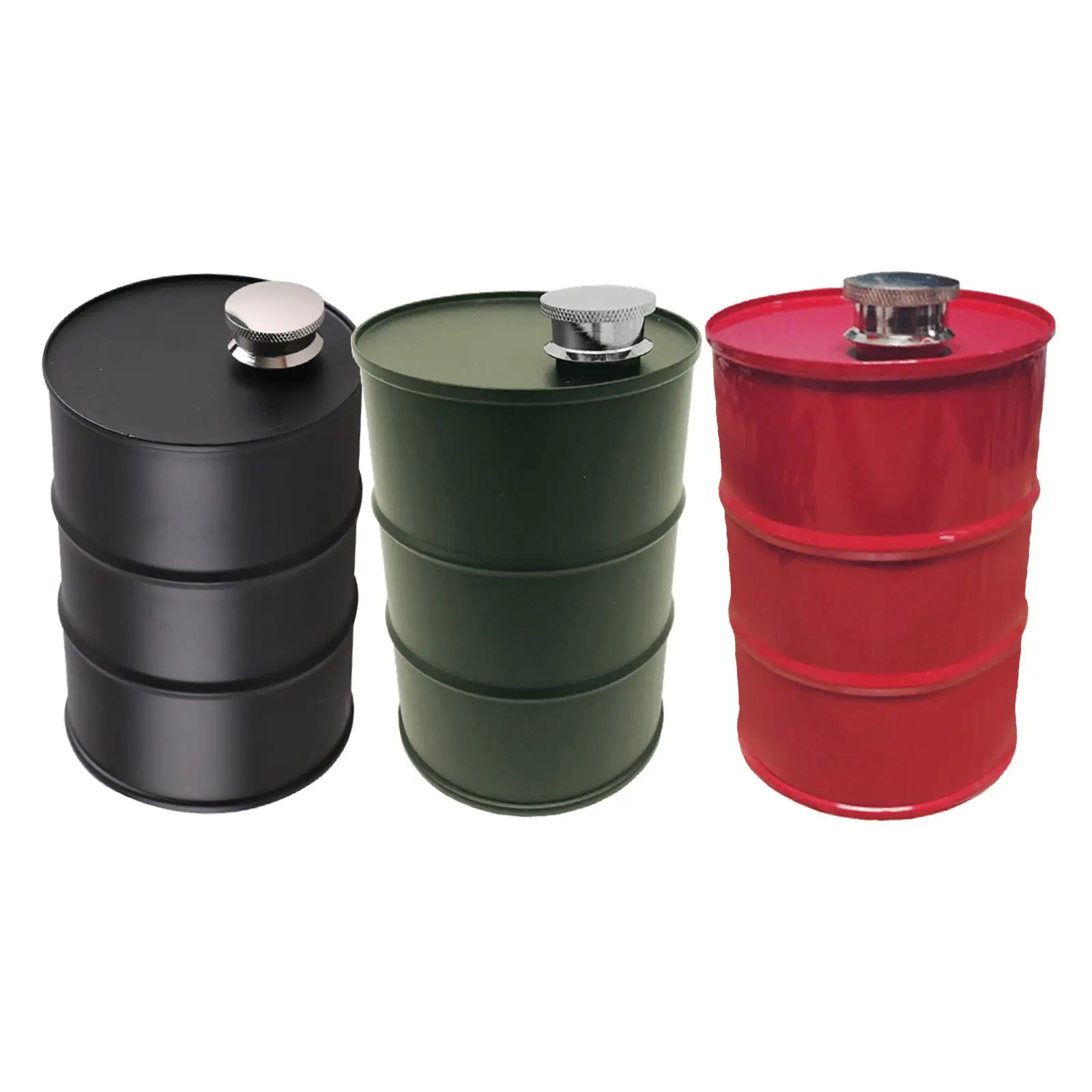 

701-800ml Oil Barrels Hip Flask Stainless Steel Wine Pot Portable Wine Flask for Travel Hiking BBQ Leakproof Water Container