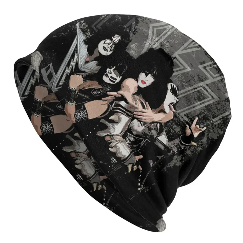 

Kiss Rock Band Unisex Bonnet Winter Cycling Double Layer Thin Hats For Men Women