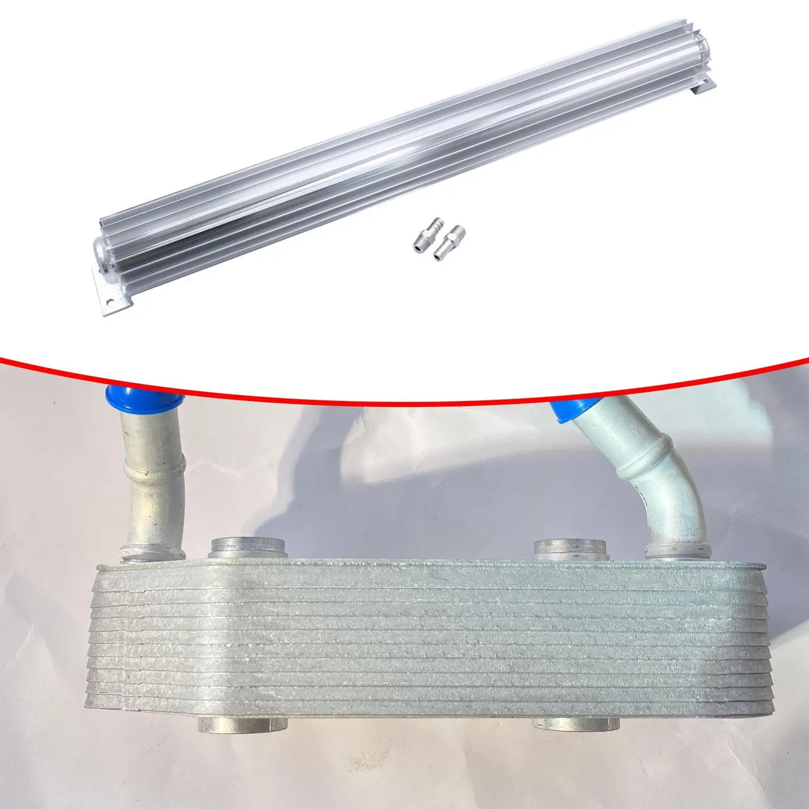 Универсальный двухпроходный Алюминиевый Масляный радиатор с алюминиевой