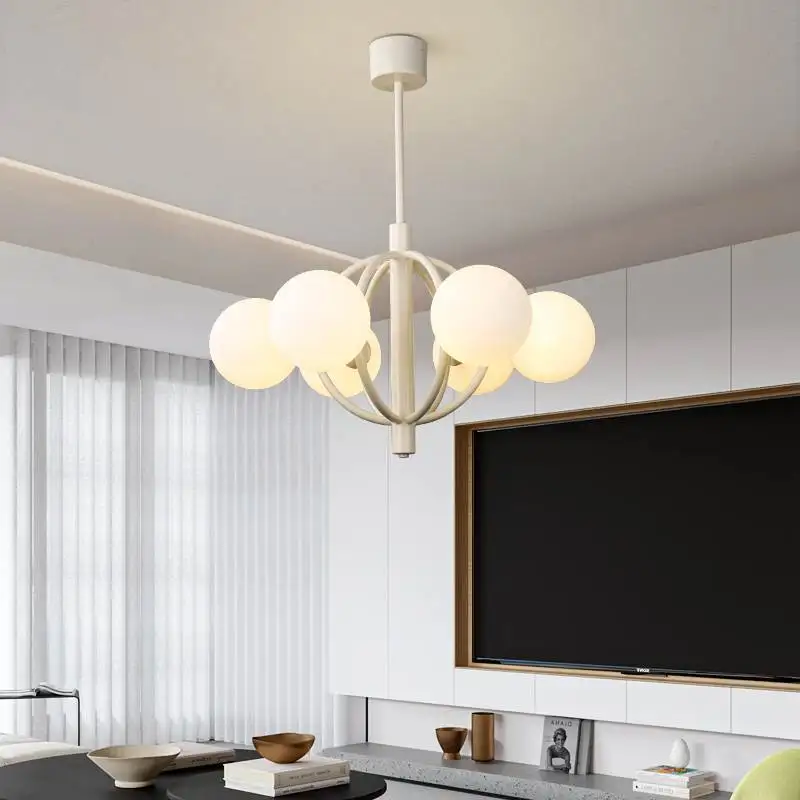 

Led Chandelier Modern Glass Iron Hanging Lamp For Living Room Bedroom Dining Room Decor Lighting Nordic Home Ceiling Chandeliers