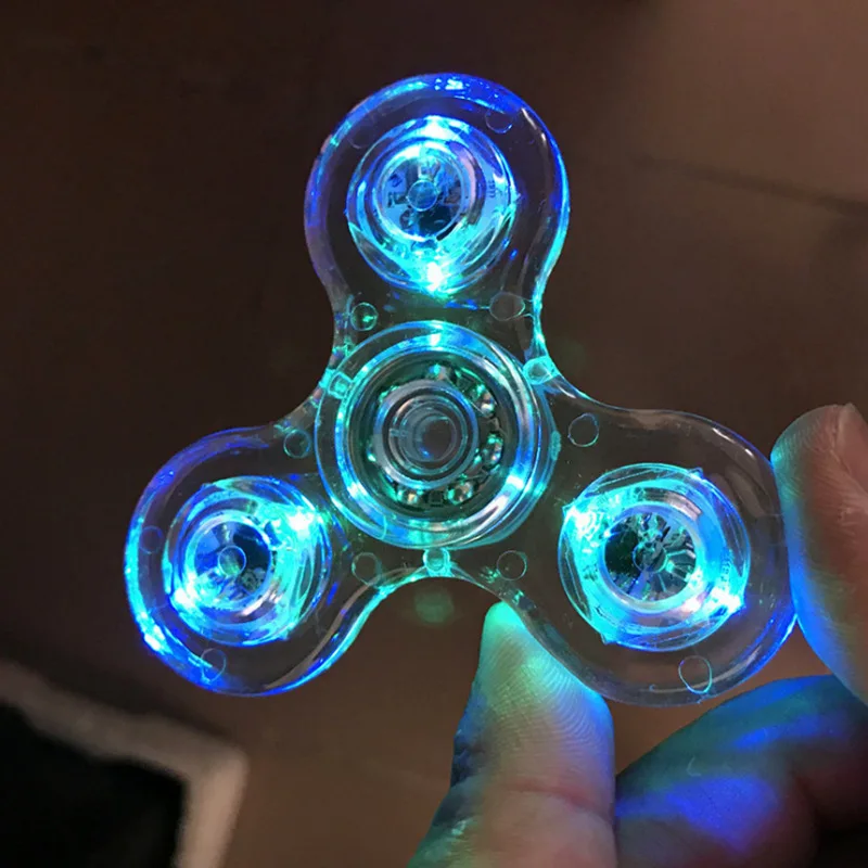Luminous Fidget Spinner LED Light Up Hand Spinner Adult Glowing Stress Relief Toys Gifts For Kids enlarge