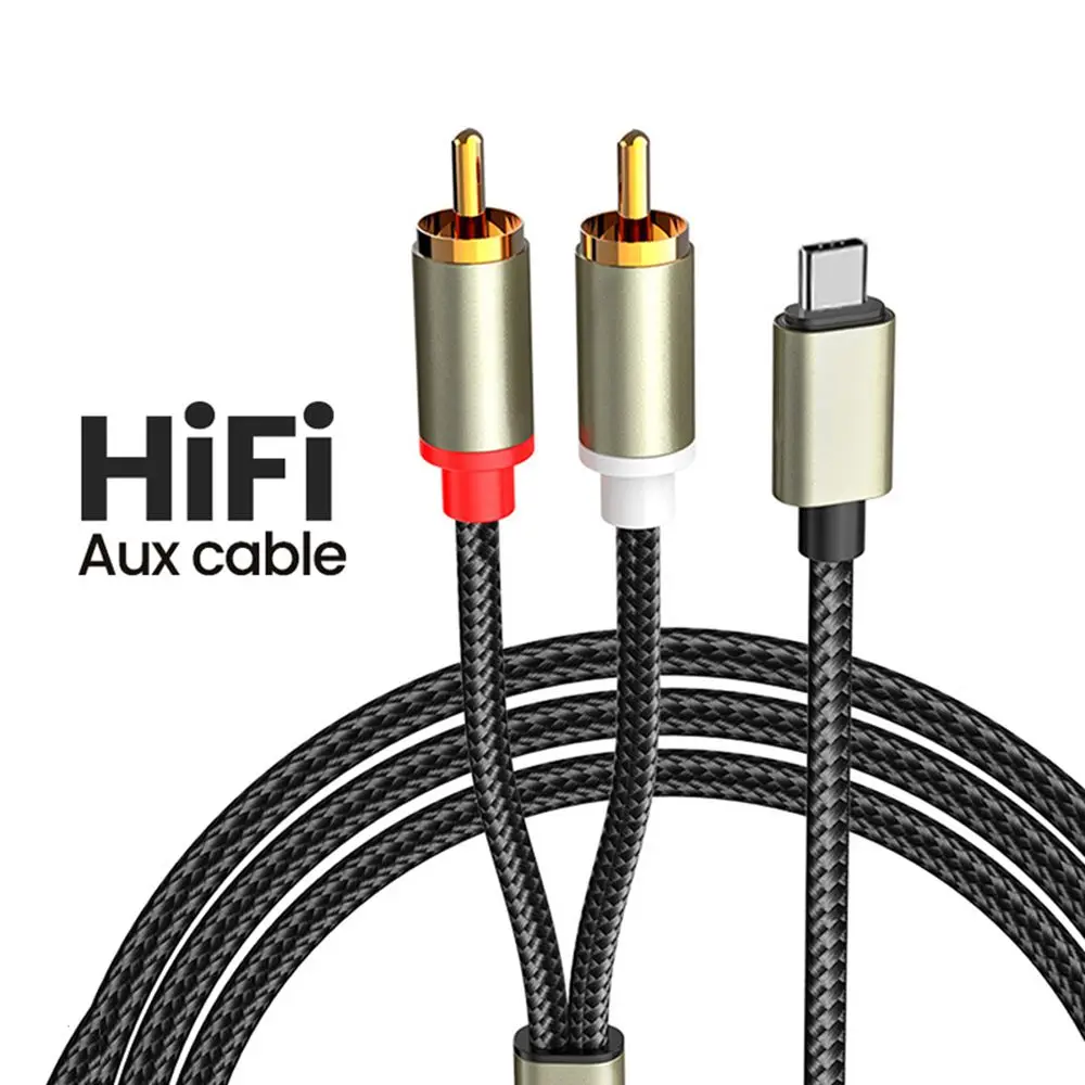 Аудио кабель USB C на 2 RCA